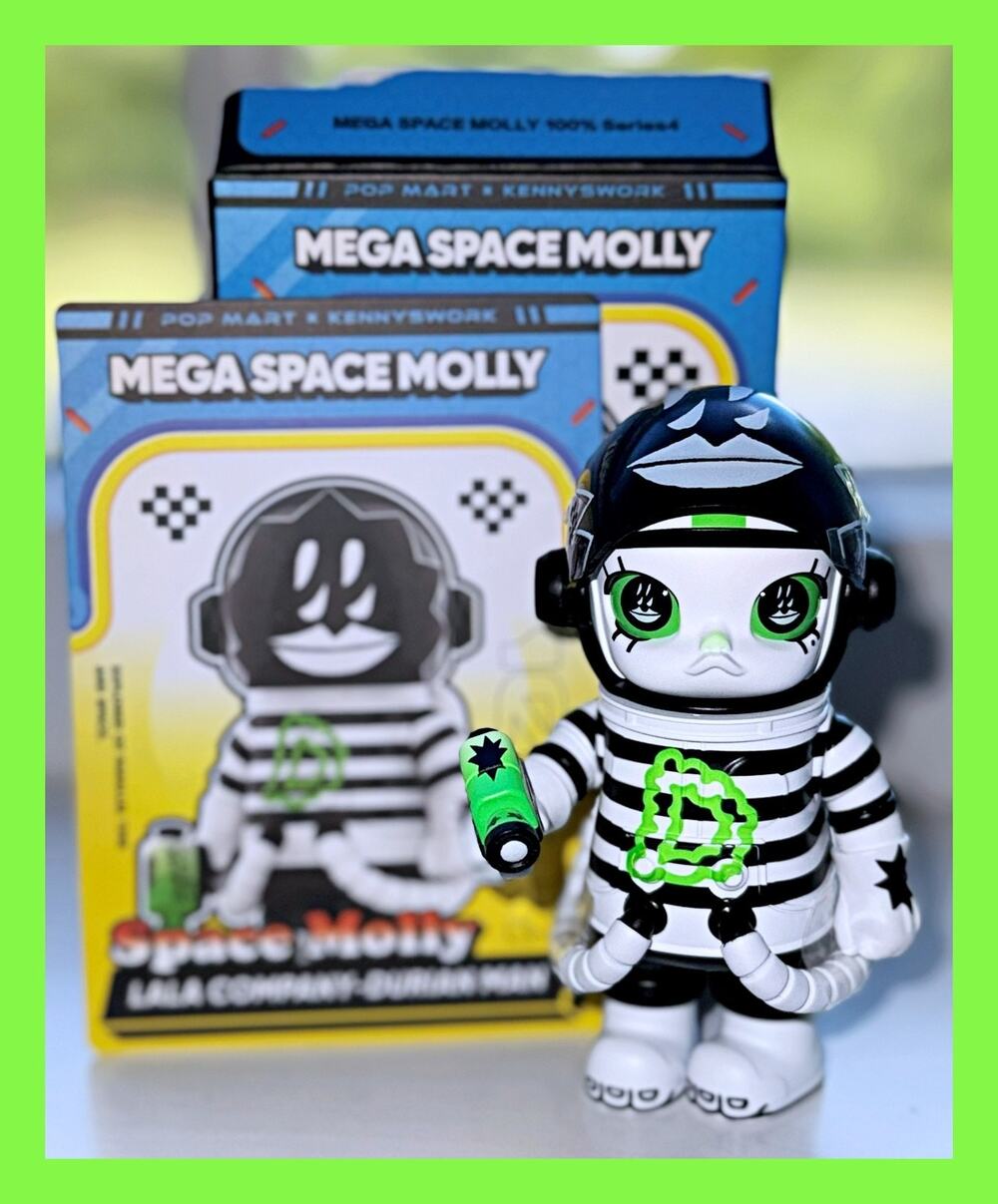 POP MART 100% Mega Space Molly Durian Man Lala Company Labubu Toy Figure Collect